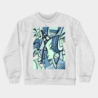 portrait cubism Crewneck Sweatshirt